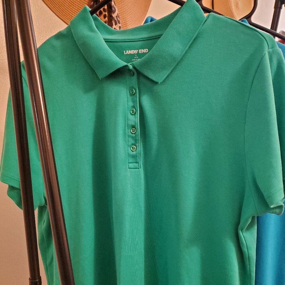 Set of 3 Lands End ladies polo shirts size L set of 3